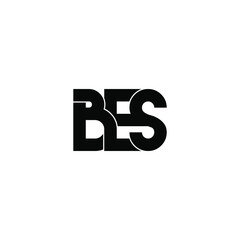 bes letter original monogram logo design