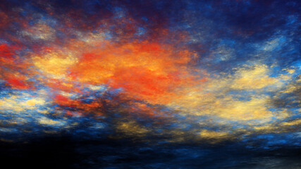 3D illustration of abstract fractal for creative design