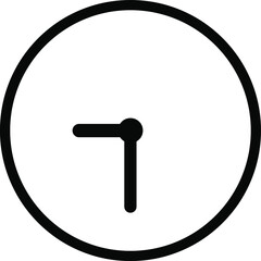 clock Icon Vector Sign or Symbol