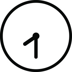 clock Icon Vector Sign or Symbol