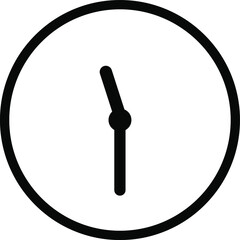 clock Icon Vector Sign or Symbol