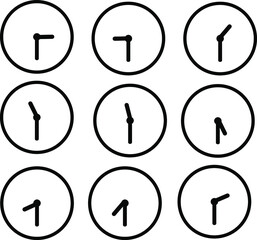 clock Icon Vector Sign or Symbol