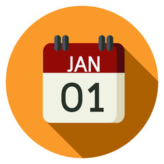 Calendar icon for infographic element