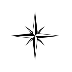 Obraz premium black and white compass