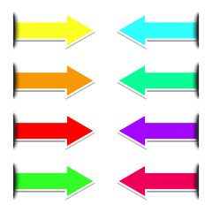 Colored arrows, great design for any purposes. Vector graphic design. Arrow icon. Stock image. EPS 10.