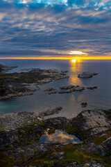 Beautiful arctic summer landscape on Barents sea