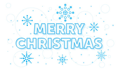 Merry Christmas snowflakes winter title text font effects