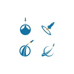 rocket logo icon vector template