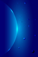 Fototapeta na wymiar Luminous stars on a dark blue background, a techno background.