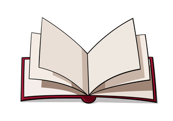 Open book doodle icon 