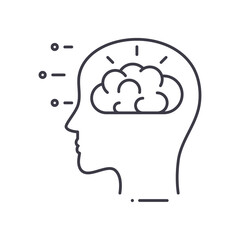 Vision statement icon, linear isolated illustration, thin line vector, web design sign, outline concept symbol with editable stroke on white background.