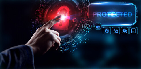 Cyber security data protection business technology privacy concept.