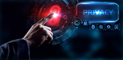 Cyber security data protection business technology privacy concept. privacy