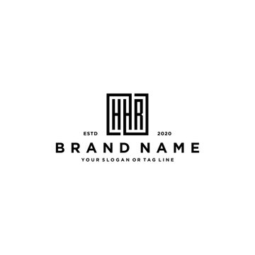 letter HHR square logo design vector