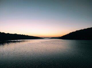 sunset on the lake