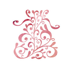 Christmas red gift isolated on white background