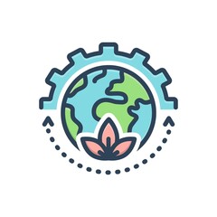 Color illustration icon for sustain