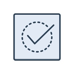 Color illustration icon for correct