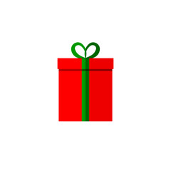 Gift box icon, graphic design template, Christmas present symbol, Xmas web sign, app button, vector illustration