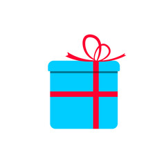 Gift box icon, graphic design template, Christmas present symbol, Xmas web sign, app button, vector illustration