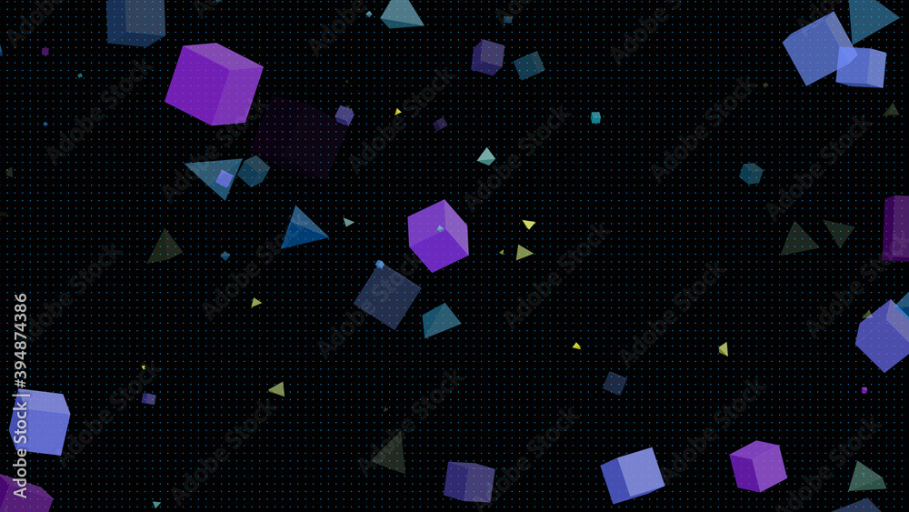 Wall mural retro cyberpunk game style 1980-1990 background futuristic pattern grid.