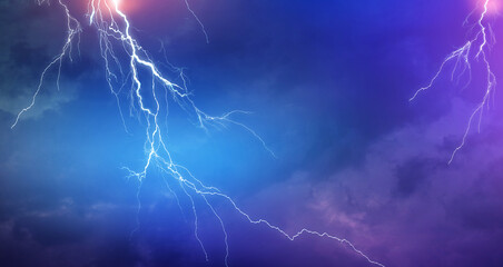 Lightning, thunder cloud dark cloudy sky