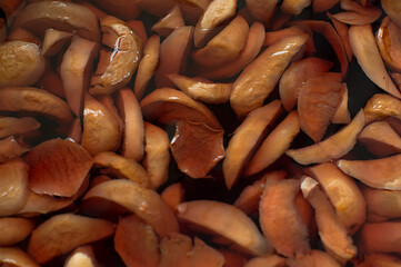 Dried fruits, apples, pears are perfect for Christmas compote, traditional Polish Christmas drink. Selective focus