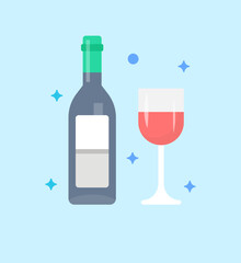 Wine Bottle Vector 