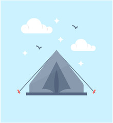 Camping Site Vector 