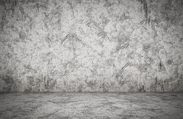 empty room, plaster wall, grey background