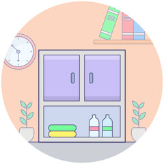 Storage Cabinets Vector