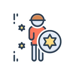 Color illustration icon for pride