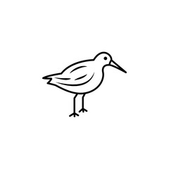 dunlin line icon. signs and symbols can be used for web, logo, mobile app, ui, ux
