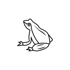 frog line icon. signs and symbols can be used for web, logo, mobile app, ui, ux