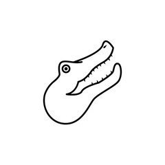 crocodile line icon. signs and symbols can be used for web, logo, mobile app, ui, ux