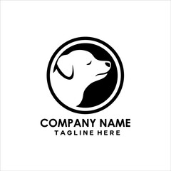 dog silhouette logo vector