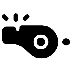 Whistle Glyph Vector 