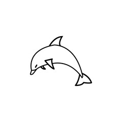 dolphin line icon. signs and symbols can be used for web, logo, mobile app, ui, ux