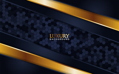 Luxury navy blue background with golden line