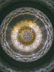 Wat Huay Pla Kang, white big buddha and dragons in Chiang Rai, Chiang Mai province, Thailand