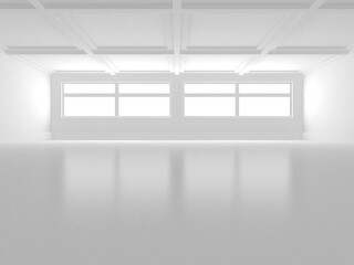 White Modern Background. Abstract Room Interior Concept