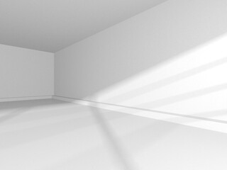 Illuminated corridor interior design. Empty Room Interior Background