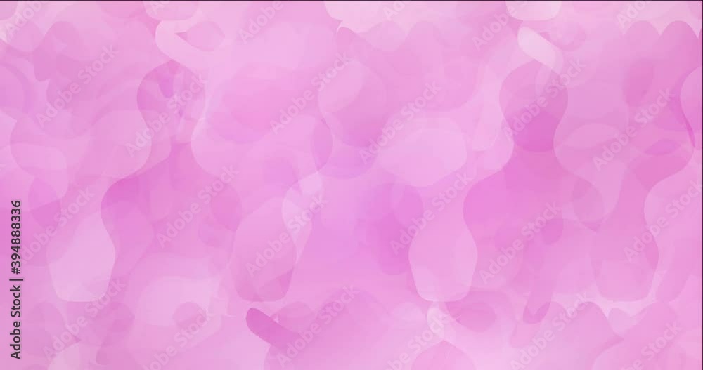 Poster 4k looping light pink animation with random forms. colorful chaotic forms with gradient in moving st
