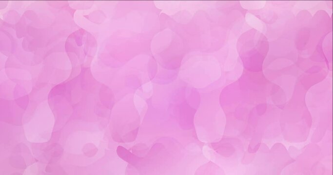4K looping light pink animation with random forms. Colorful chaotic forms with gradient in moving style. Clip for mobile apps, web sites. 4096 x 2160, 30 fps.