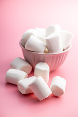 White sweet marshmallows candy.