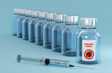 Vaccination Medical Healthcare concept of virtual screen. Modern medicine.Covid-19 Coronavirus