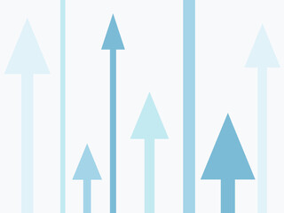 Upward blue arrows moving illustration