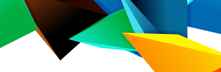 Triangle mosaic abstract background, 3d triangular low poly shapes. Geometric vector illustration for covers, banners, flyers and posters and other