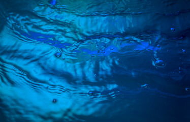 blue water circle ripples natural in pool ocean sea lake