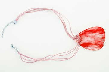 Elegant necklace isolated on the white background